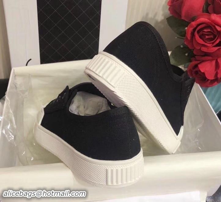 Affordable Price Chanel Vintage CC Logo Sneakers S701012 Black 2019 