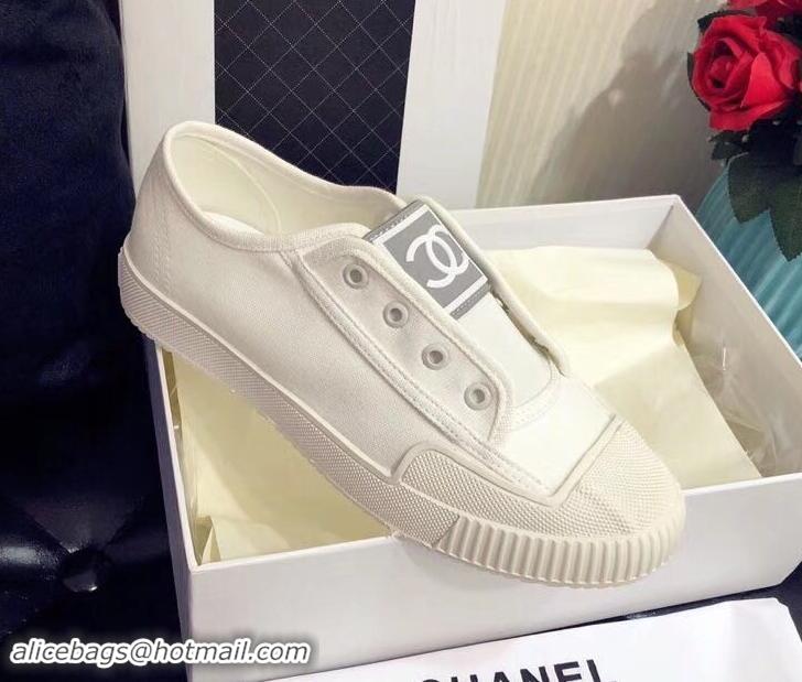 Grade Design Chanel Vintage CC Logo Sneakers S701012 White 2019 