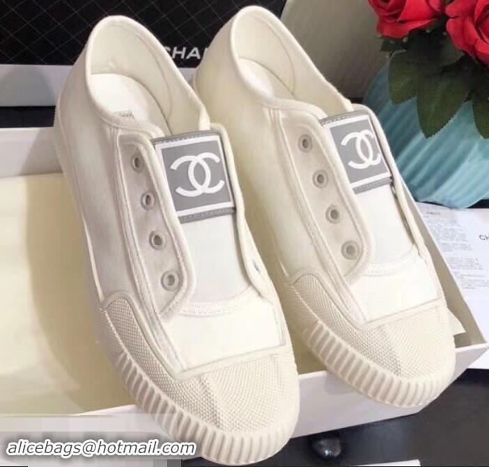 Grade Design Chanel Vintage CC Logo Sneakers S701012 White 2019 