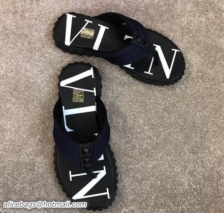 Duplicate Valentino VLTN Neoprene Flip Flop Men's Thong Sandals H701066 Blue