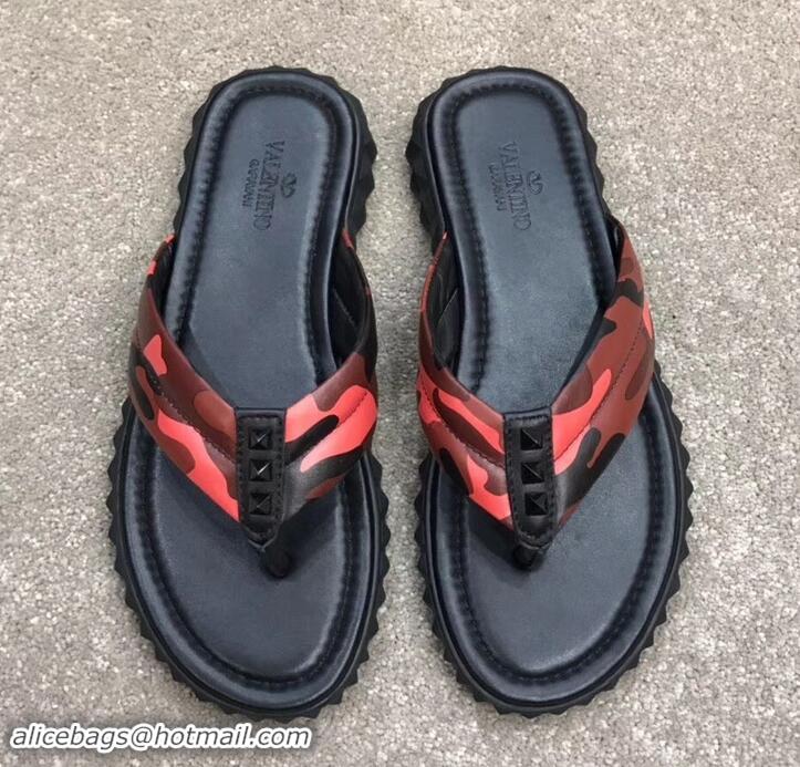 Purchase Valentino Flip Flop Men's Thong Sandals H701068 Camo Red