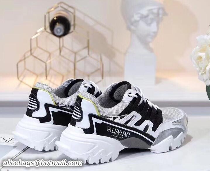 Top Quality Valentino Fabric and Leather Climbers Lovers Sneakers  H701080 02