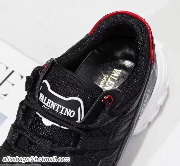 Grade Valentino Fabric and Leather Climbers Lovers Sneakers  H701080 03