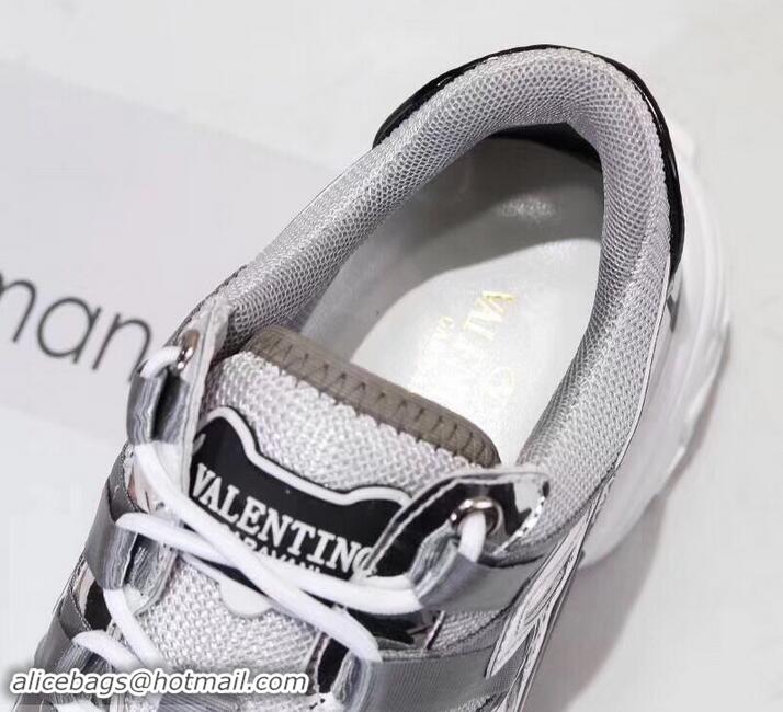 Top Quality Valentino Fabric and Leather Climbers Lovers Sneakers H701080 06