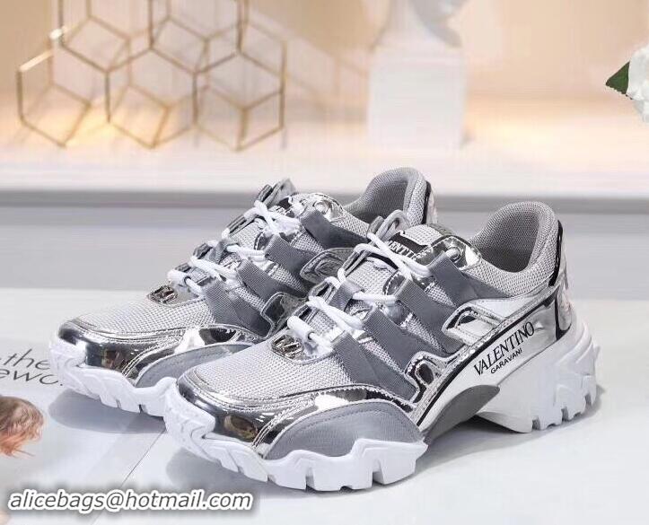 Top Quality Valentino Fabric and Leather Climbers Lovers Sneakers H701080 06