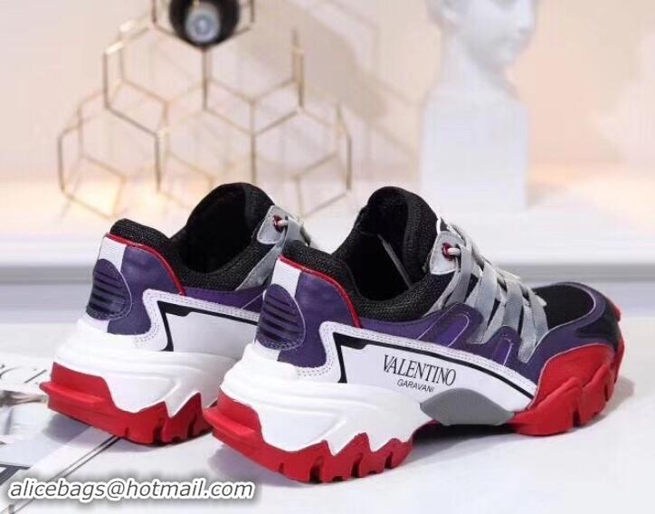 Purchase Valentino Fabric and Leather Climbers Lovers Sneakers H701080 08