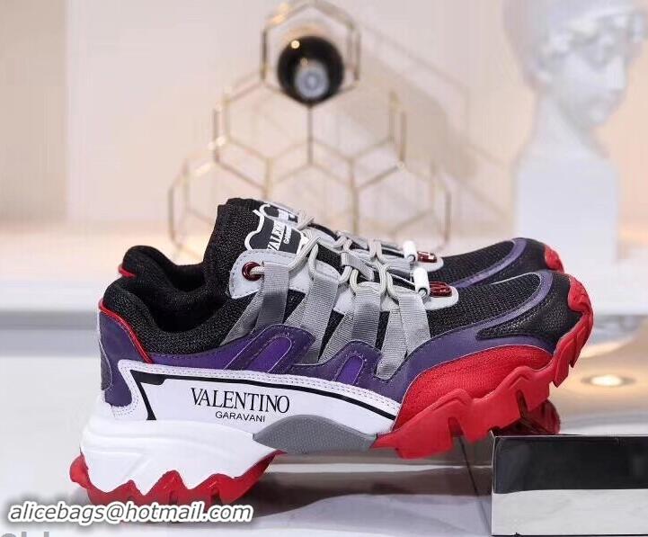 Purchase Valentino Fabric and Leather Climbers Lovers Sneakers H701080 08