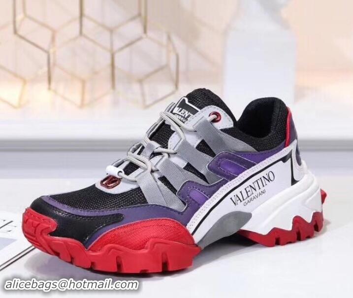 Purchase Valentino Fabric and Leather Climbers Lovers Sneakers H701080 08