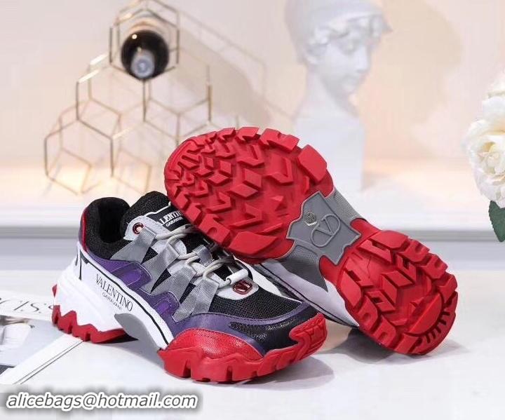 Purchase Valentino Fabric and Leather Climbers Lovers Sneakers H701080 08