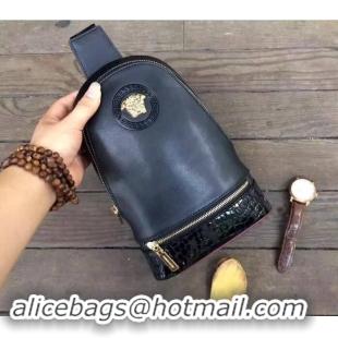 Hot Sell Promotion Versace Original Leather Bag V1907 Black