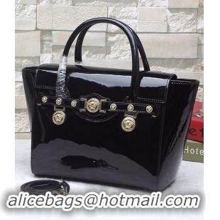 Low Cost Versace Patent Leather Tote Bag 1745 Black