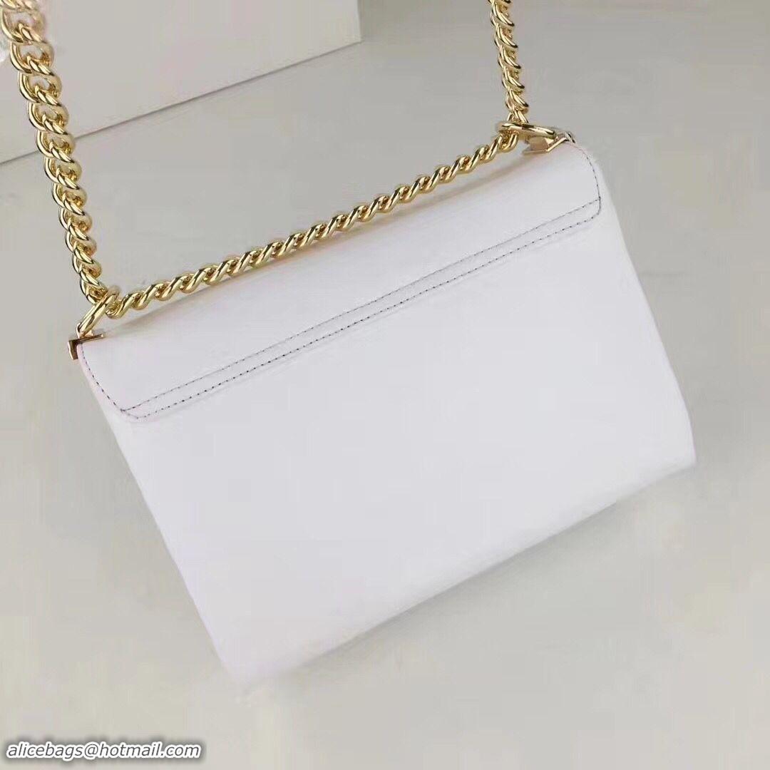 Free Shipping Promotional Versace Calfskin Leather Shoulder Bag VS170 White