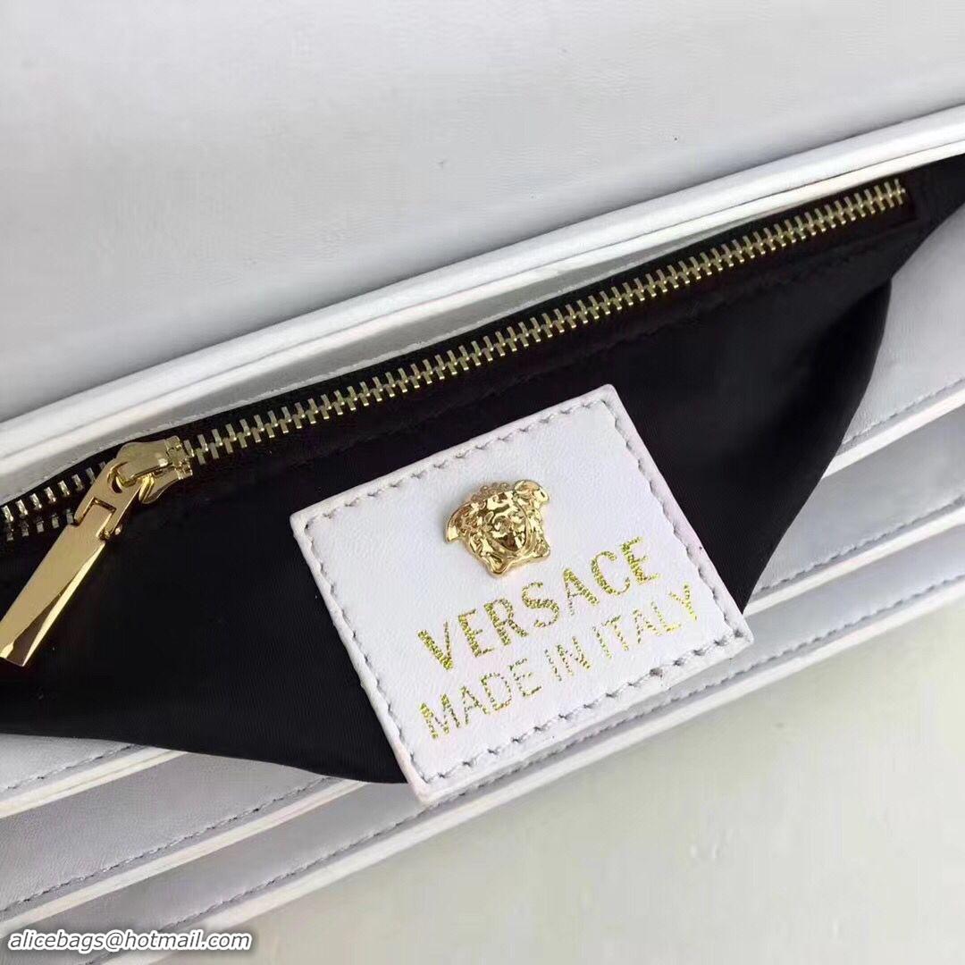 Free Shipping Promotional Versace Calfskin Leather Shoulder Bag VS170 White