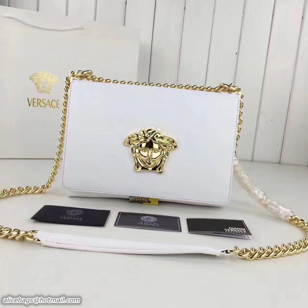 Free Shipping Promotional Versace Calfskin Leather Shoulder Bag VS170 White