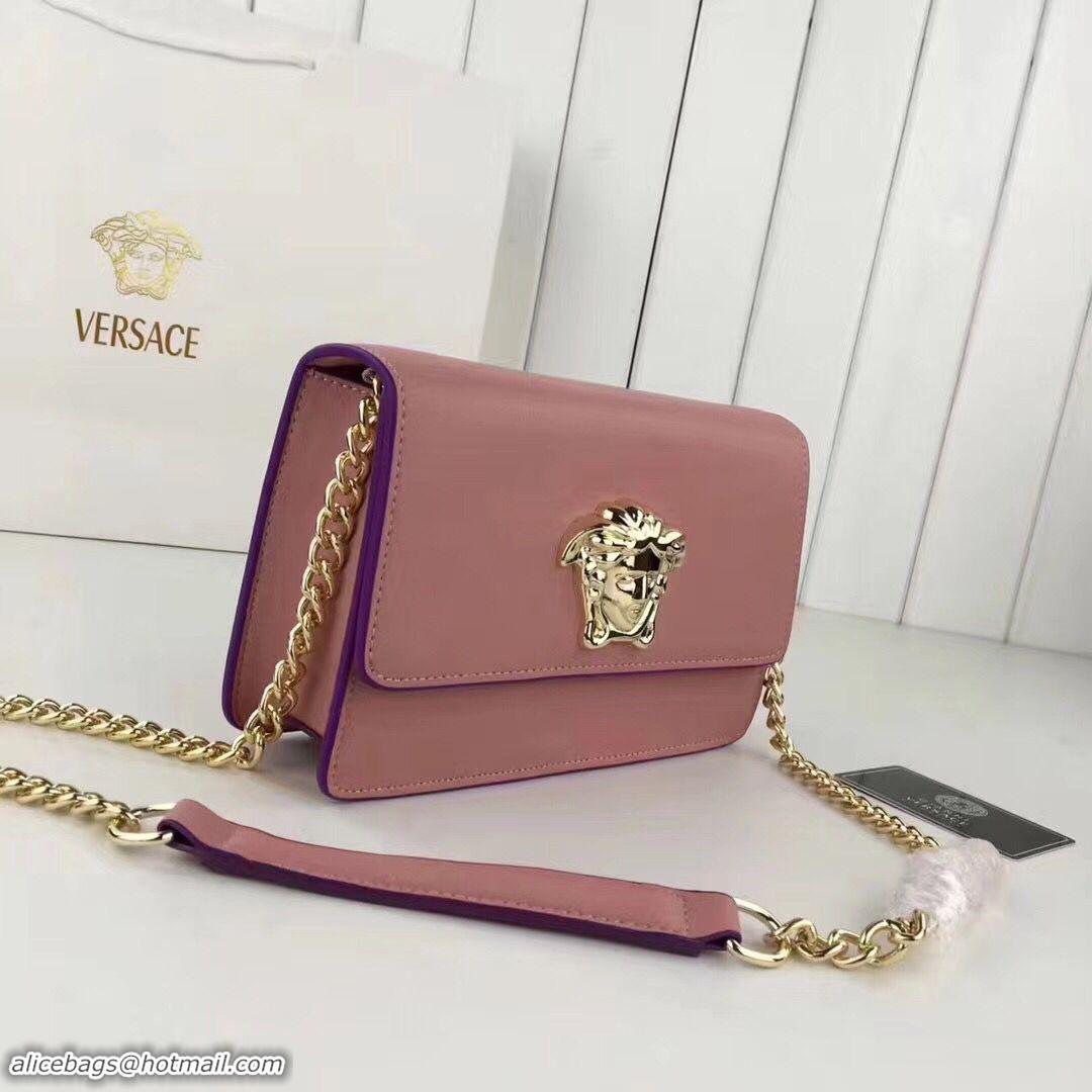 Inexpensive Versace 2017 Calfskin Leather Shoulder Bag 7203 Pink