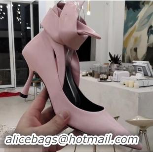 Best Design Balenciaga Heel 8cm Ankle Tie Pumps B713011 Pink 2019