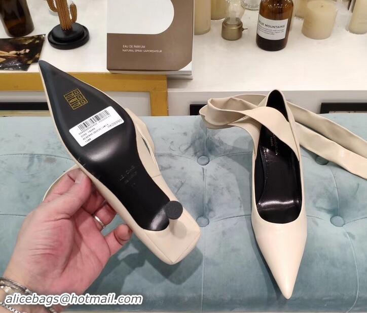 Good Product Balenciaga Heel 8cm Ankle Tie Pumps B713011 Nude 2019