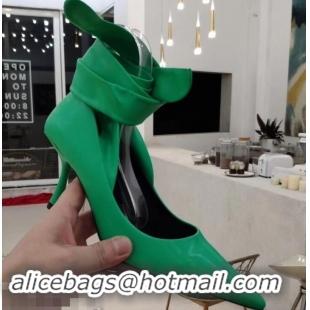 Promotional Balenciaga Heel 8cm Ankle Tie Pumps B713011 Green 2019