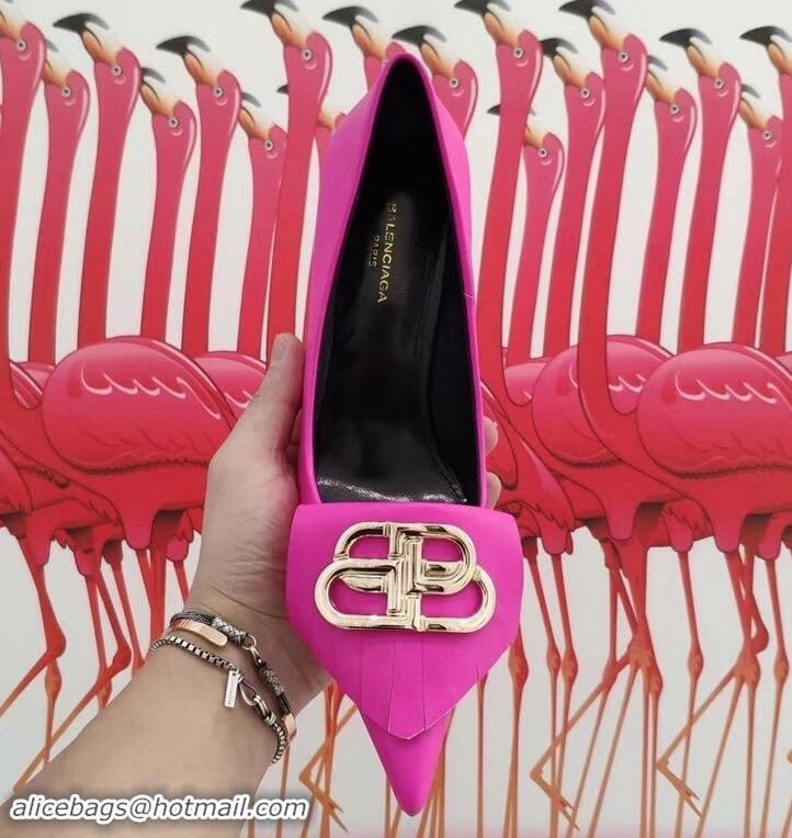 Low Cost Balenciaga Heel 8cm BB Fringe Pumps B713012 Fuchsia 2019