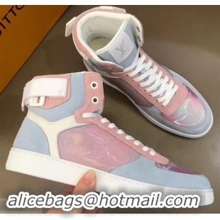 Best Price Louis Vuitton Iridescent Prism High-top Sneakers LV714013 White 2019