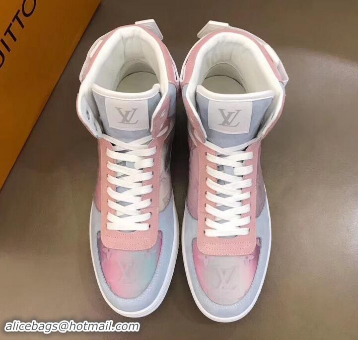 Best Price Louis Vuitton Iridescent Prism High-top Sneakers LV714013 White 2019