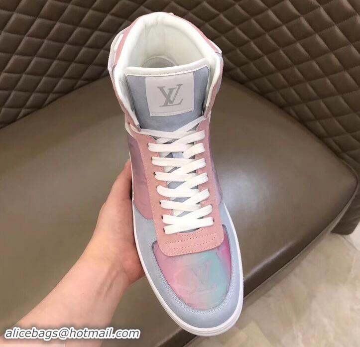 Best Price Louis Vuitton Iridescent Prism High-top Sneakers LV714013 White 2019