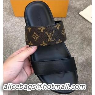 Duplicate Louis Vuitton Men's Double Strap Mules Monogram Canvas LV714022