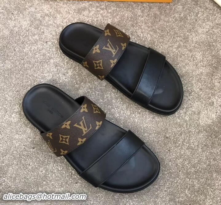 Duplicate Louis Vuitton Men's Double Strap Mules Monogram Canvas LV714022