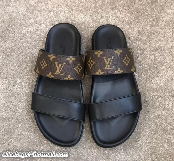 Duplicate Louis Vuitton Men's Double Strap Mules Monogram Canvas LV714022