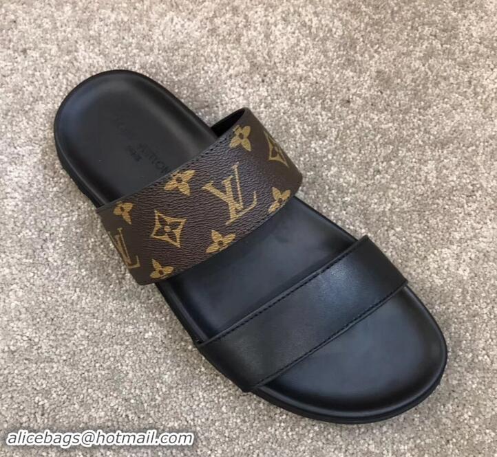 Duplicate Louis Vuitton Men's Double Strap Mules Monogram Canvas LV714022