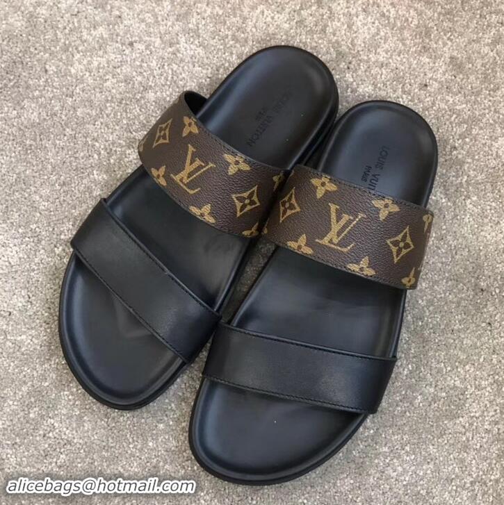 Duplicate Louis Vuitton Men's Double Strap Mules Monogram Canvas LV714022