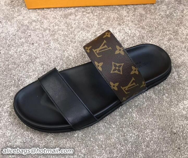 Duplicate Louis Vuitton Men's Double Strap Mules Monogram Canvas LV714022