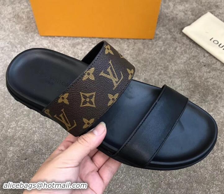 Duplicate Louis Vuitton Men's Double Strap Mules Monogram Canvas LV714022