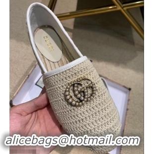 Cheap Gucci Double G Crochet Espadrilles 525751 Beige 2019