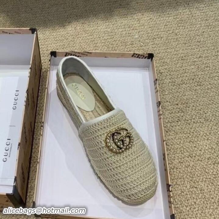 Cheap Gucci Double G Crochet Espadrilles 525751 Beige 2019