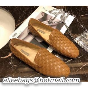 New Fashion Bottega Veneta Intrecciato Nappa Fiandra Slipper Loafers 525759 Brown