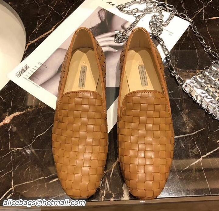 New Fashion Bottega Veneta Intrecciato Nappa Fiandra Slipper Loafers 525759 Brown