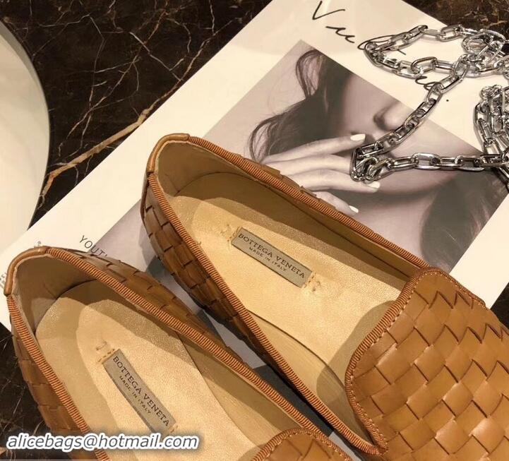 New Fashion Bottega Veneta Intrecciato Nappa Fiandra Slipper Loafers 525759 Brown