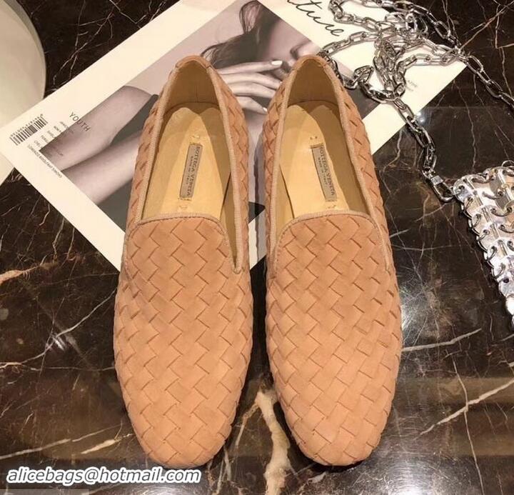 Best Luxury Bottega Veneta Intrecciato Nappa Fiandra Slipper Loafers 525759 Beige