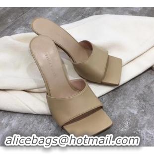 1:1 aaaaa Bottega Veneta Heel 9cm Square Sole Stretch Mules 525766 Beige 2019