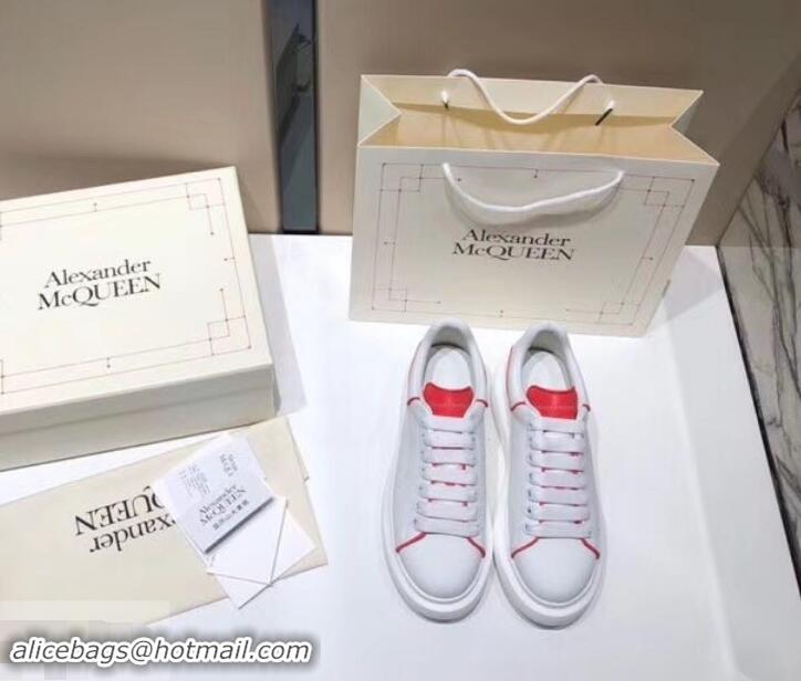 Popular Style Alexander McQueen Oversized Sneakers A716011 White/Red 2019