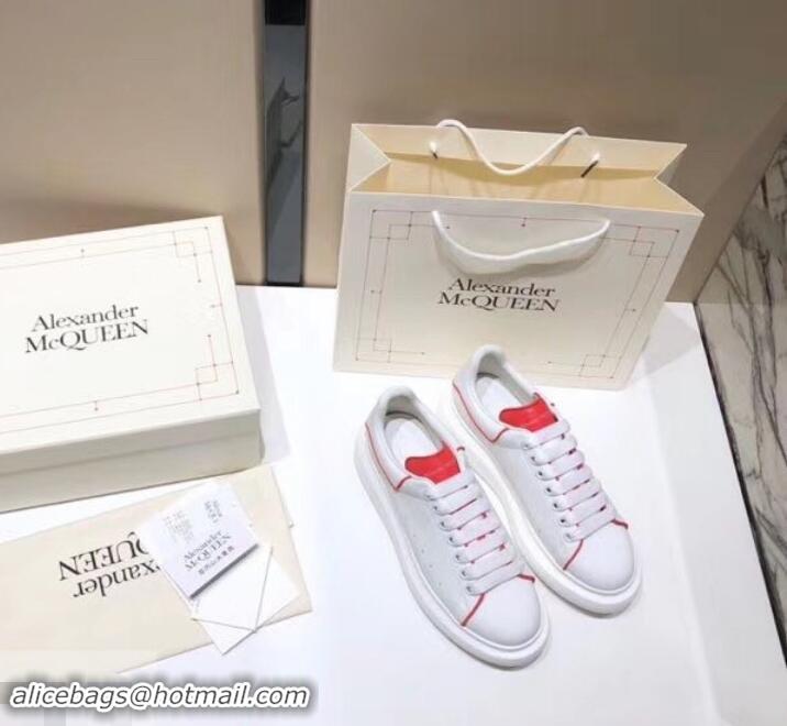 Popular Style Alexander McQueen Oversized Sneakers A716011 White/Red 2019