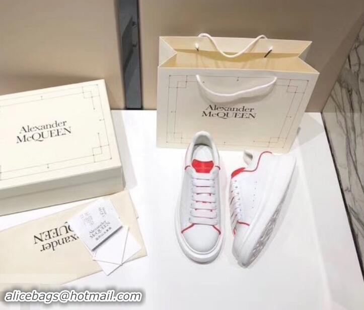 Popular Style Alexander McQueen Oversized Sneakers A716011 White/Red 2019