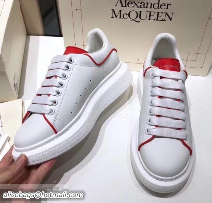 Popular Style Alexander McQueen Oversized Sneakers A716011 White/Red 2019