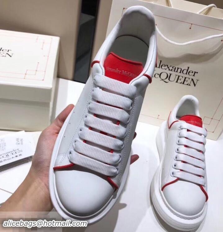 Popular Style Alexander McQueen Oversized Sneakers A716011 White/Red 2019