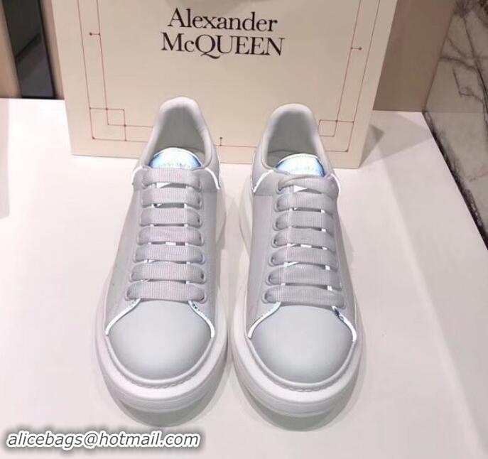 Good Quality Alexander McQueen Oversized Sneakers A716011 White/Blue 2019