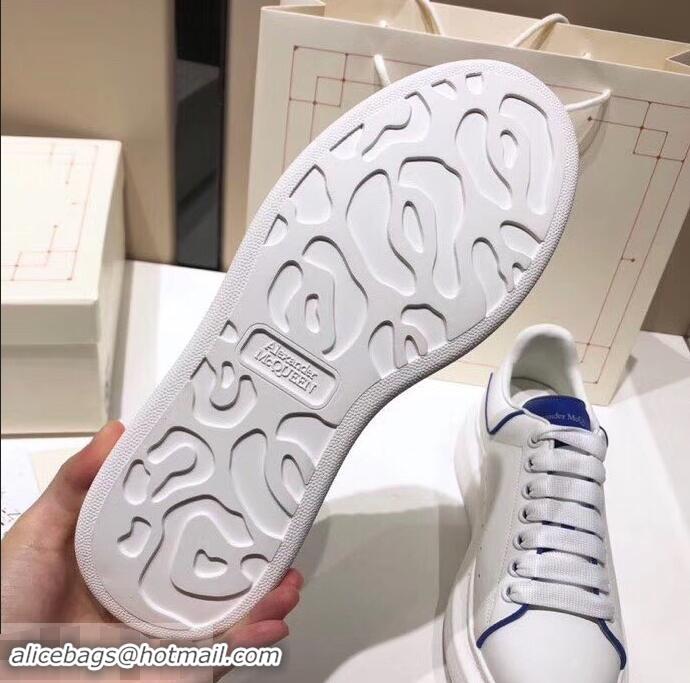 Good Quality Alexander McQueen Oversized Sneakers A716011 White/Blue 2019