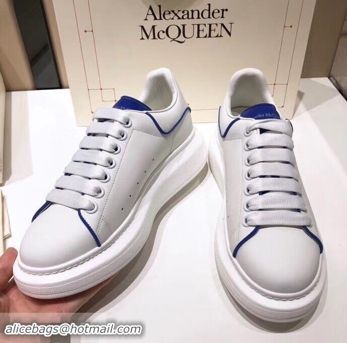 Good Quality Alexander McQueen Oversized Sneakers A716011 White/Blue 2019