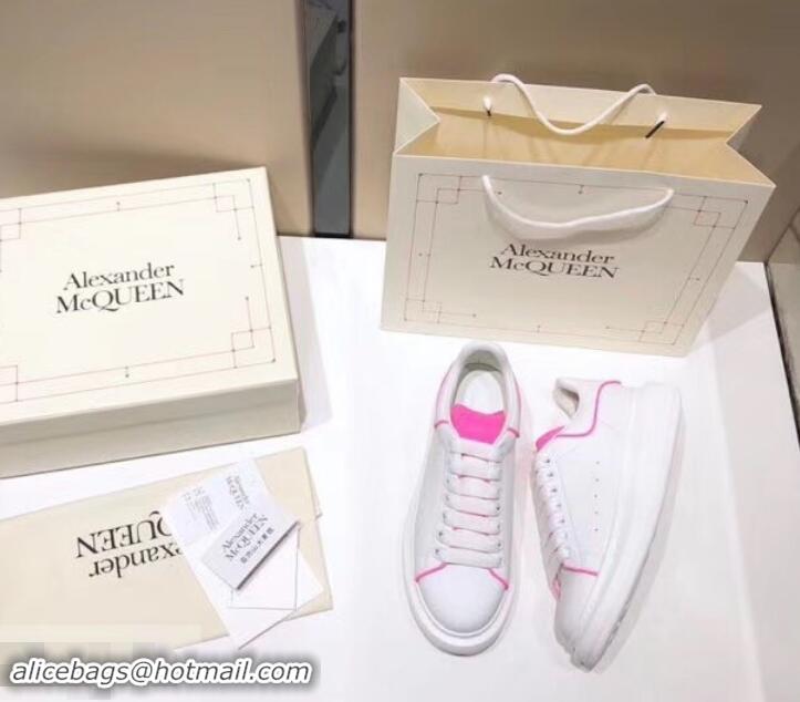 Discount Alexander McQueen Oversized Sneakers A716011 White/Rouge 2019