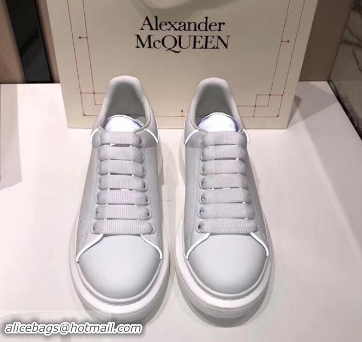 Good Quality Alexander McQueen Oversized Sneakers A716011 White/Lilac 2019